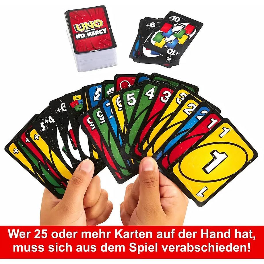 Mattel Games  UNO No Mercy Kartenspiel in Aufbewahrungsdose 