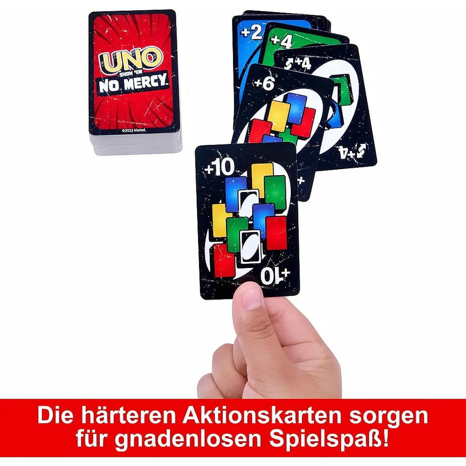 Mattel Games  UNO No Mercy Kartenspiel in Aufbewahrungsdose 