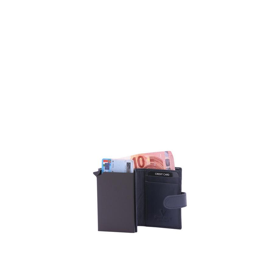 Sergio Valentini Portefeuille compact avec porte-cartes et compartiment à fermeture éclair  