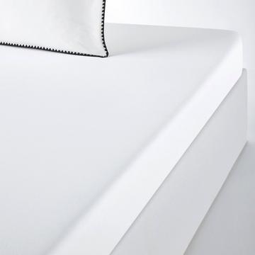 Drap housse uni coton lavé