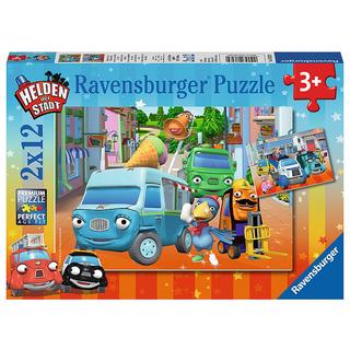 Ravensburger  Puzzle Abenteuer mit den Helden der Stadt (2x12) 