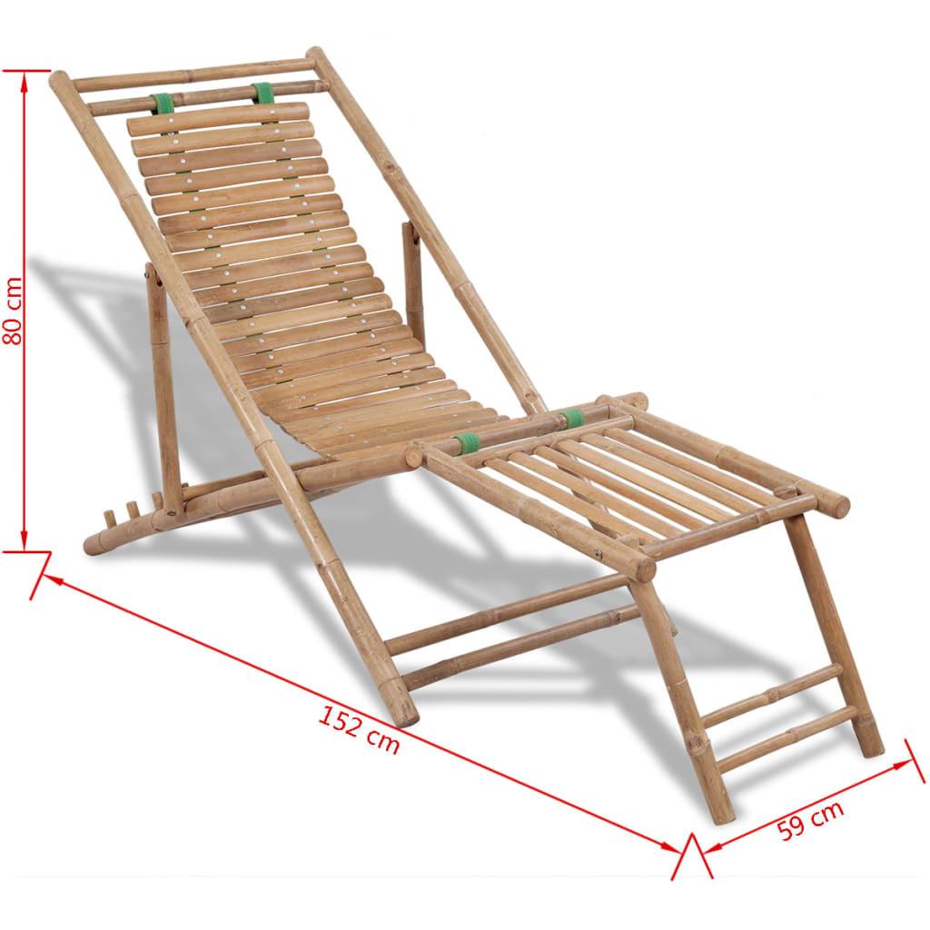 VidaXL Chaise longue bois  