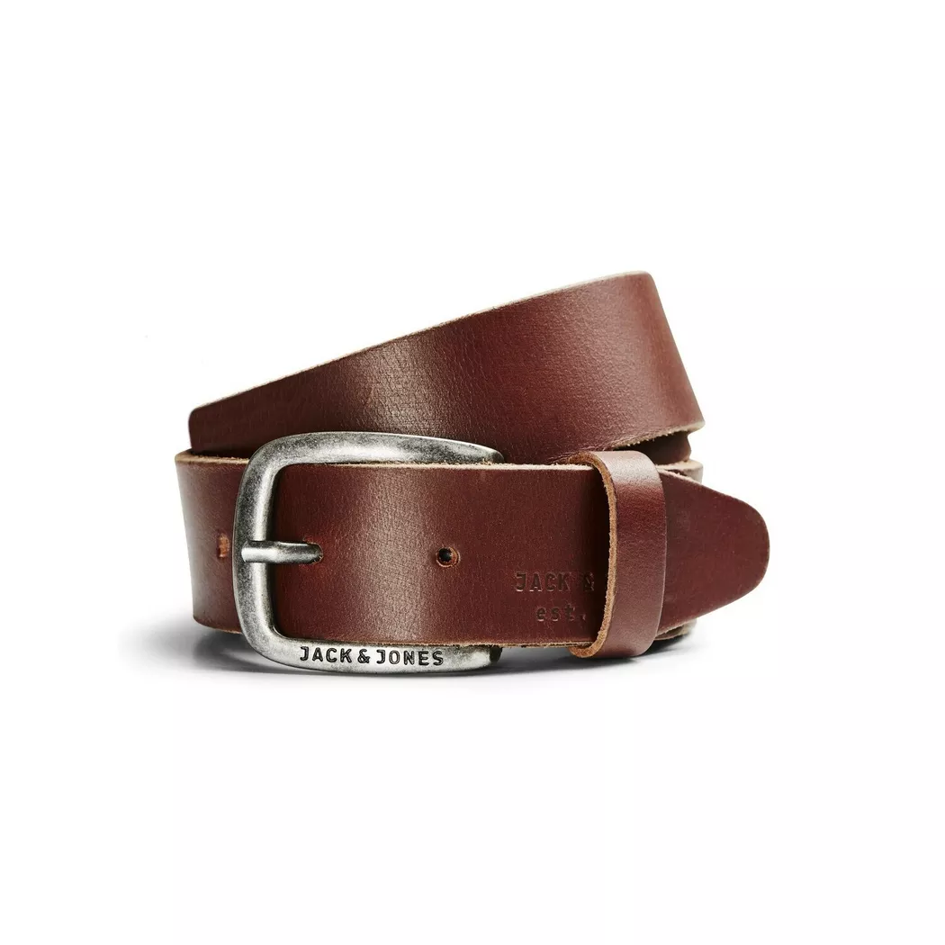 Jack & Jones Jj Paul Leather Belt - Brown - M