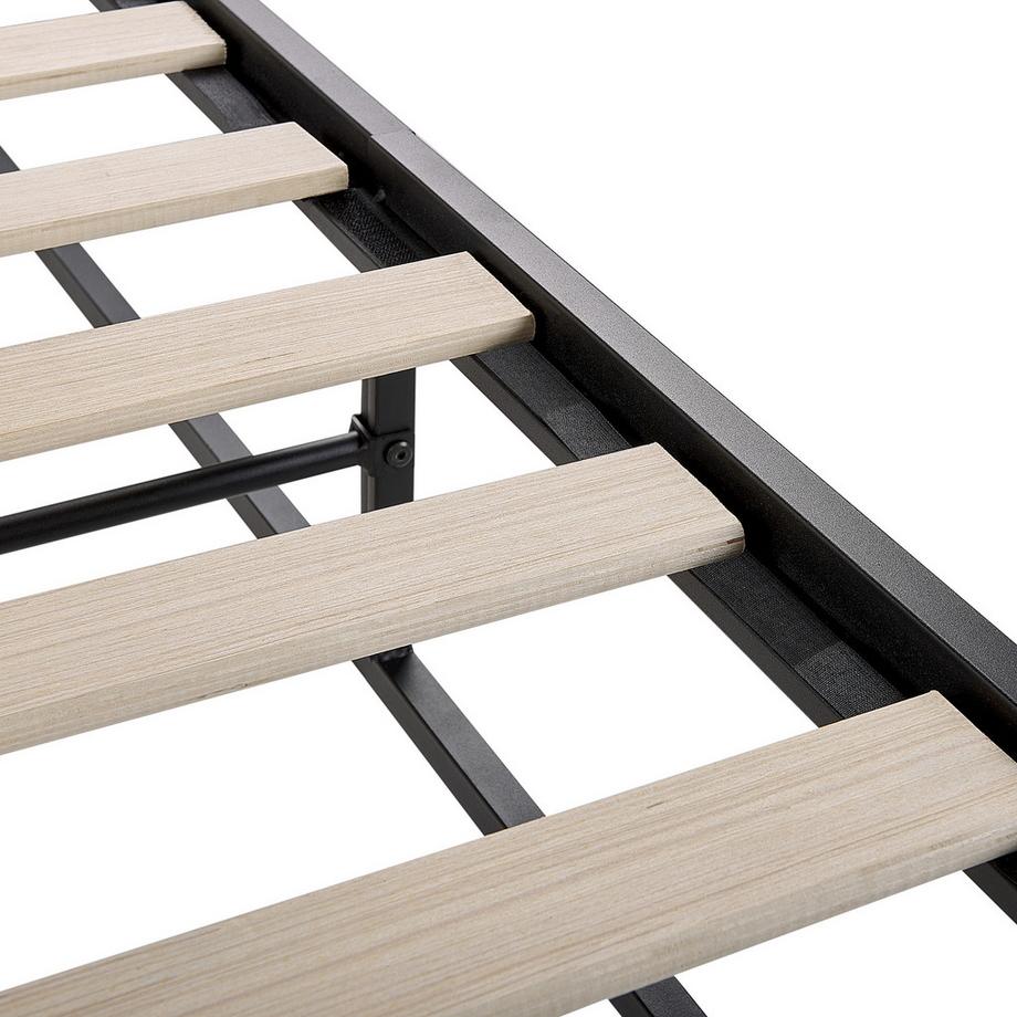 Beliani Lit avec sommier en Métal  VIRY  