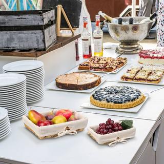 B2X set di 3 cestini per il pane con inserto in tessuto  