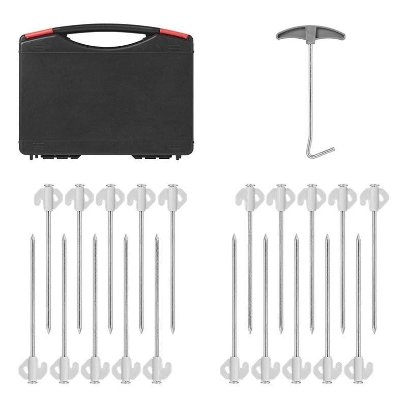 Pricenet  Penna da sasso 20 cm in metallo con gancio in plastica - set da 20 pezzi in astuccio 