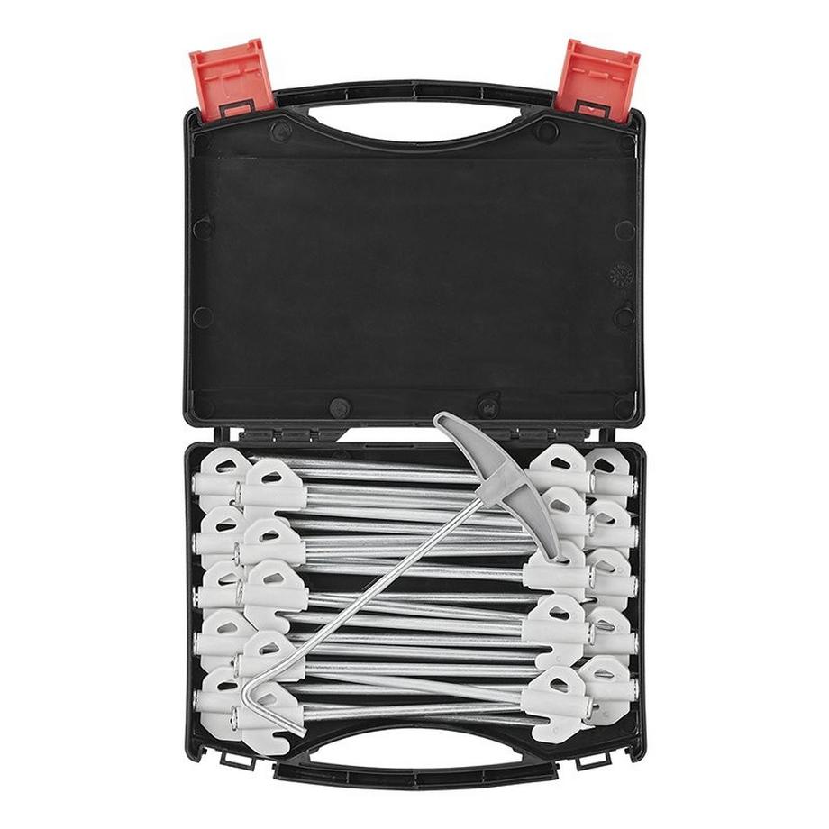 Pricenet  Rock Pen 20 cm aus Metall mit Kunststoffhaken - Set à 20 Stück im Etui 