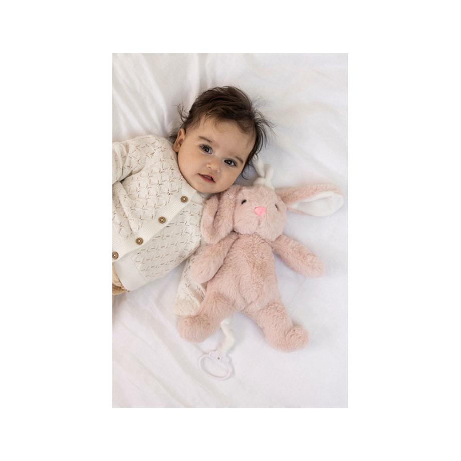 TEDDYKOMPANIET  Spieluhr Hase Lollan Rosa (27cm) 