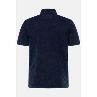 JP1880  Maglia polo di piqué con effetto jeans e mezze maniche dark blue denim 