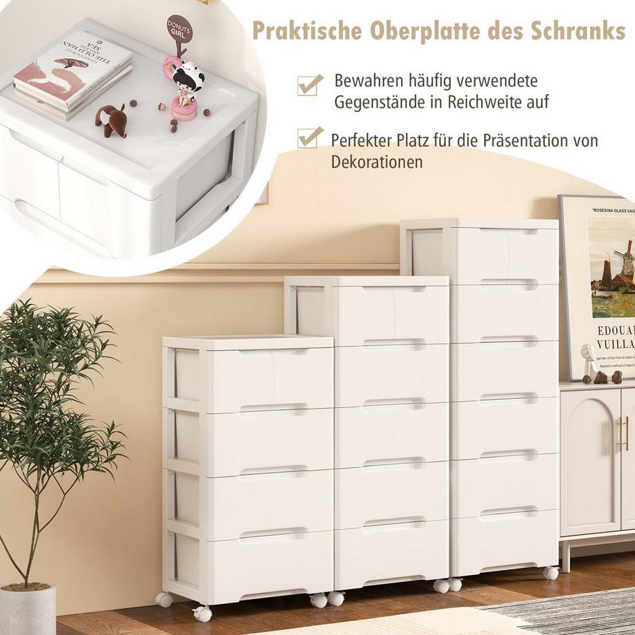 Northix Armoire de rangement verticale, 7 tiroirs  