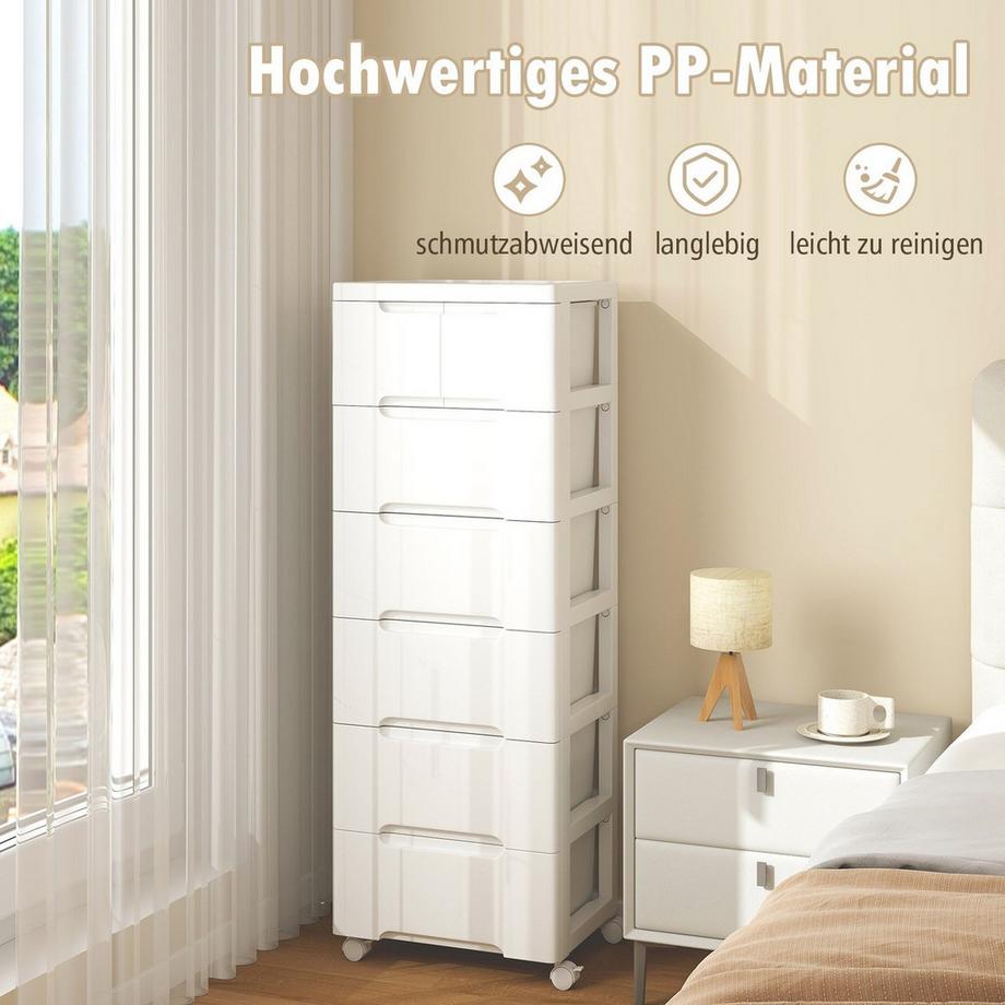 Northix Armoire de rangement verticale, 7 tiroirs  