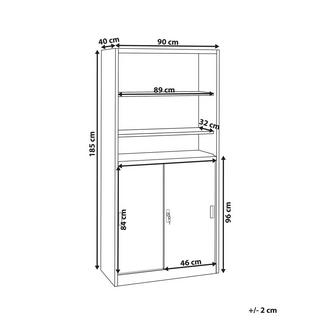 Beliani Armadietto da ufficio en Acciaio Industriale MUSCOVITE  
