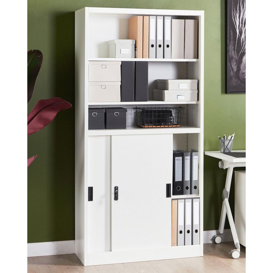 Beliani Armadietto da ufficio en Acciaio Industriale MUSCOVITE  