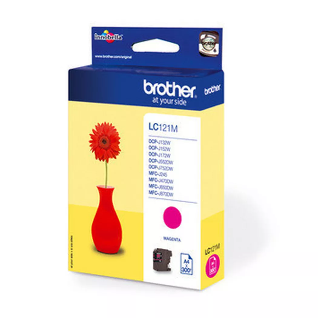 Brother – Tintenpatrone magenta LC-121M DCP-J132 300 Seiten, One Size