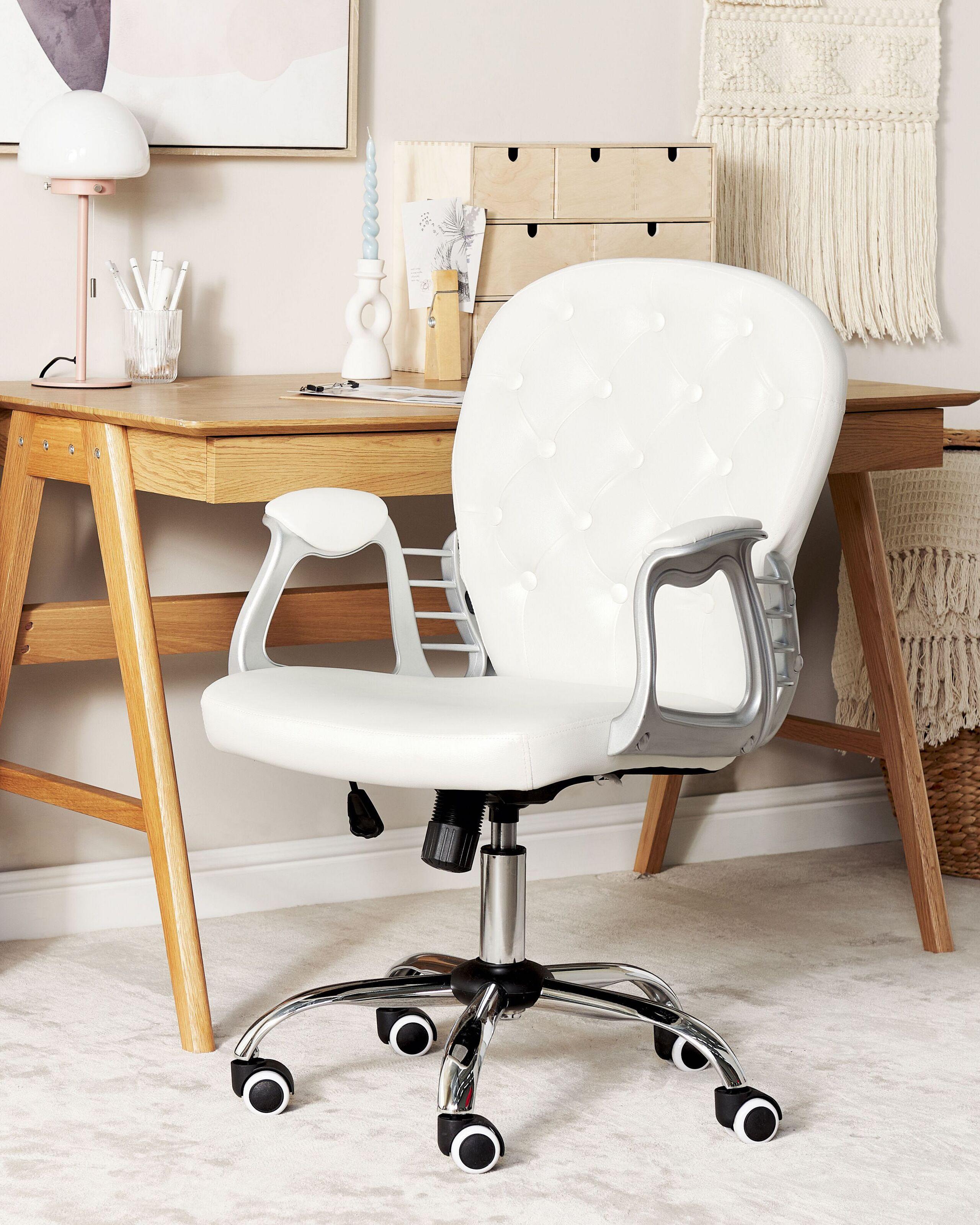 Beliani Sedia da ufficio en Pelle sintetica Glamour PRINCESS  