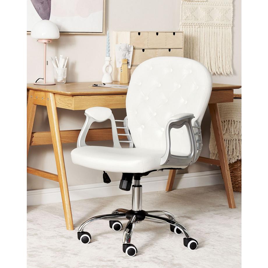 Beliani Chaise de bureau en Cuir PU Glamour PRINCESS  
