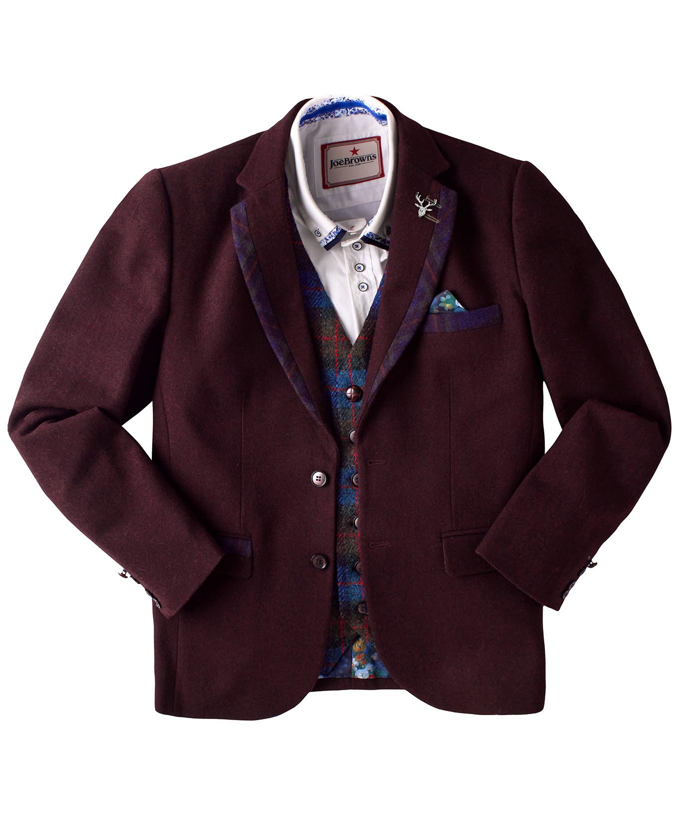 Joe Browns  Blazer Veste de Costume Finitions Carreaux Écossais 