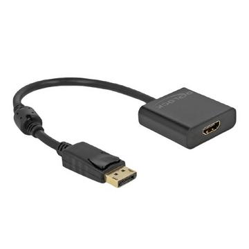 DeLOCK Adaptateur DisplayPort 1.2 mâle vers HDMI femelle 4K actif noir