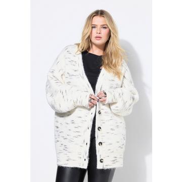 Cardigan oversize en maille à aspect chiné