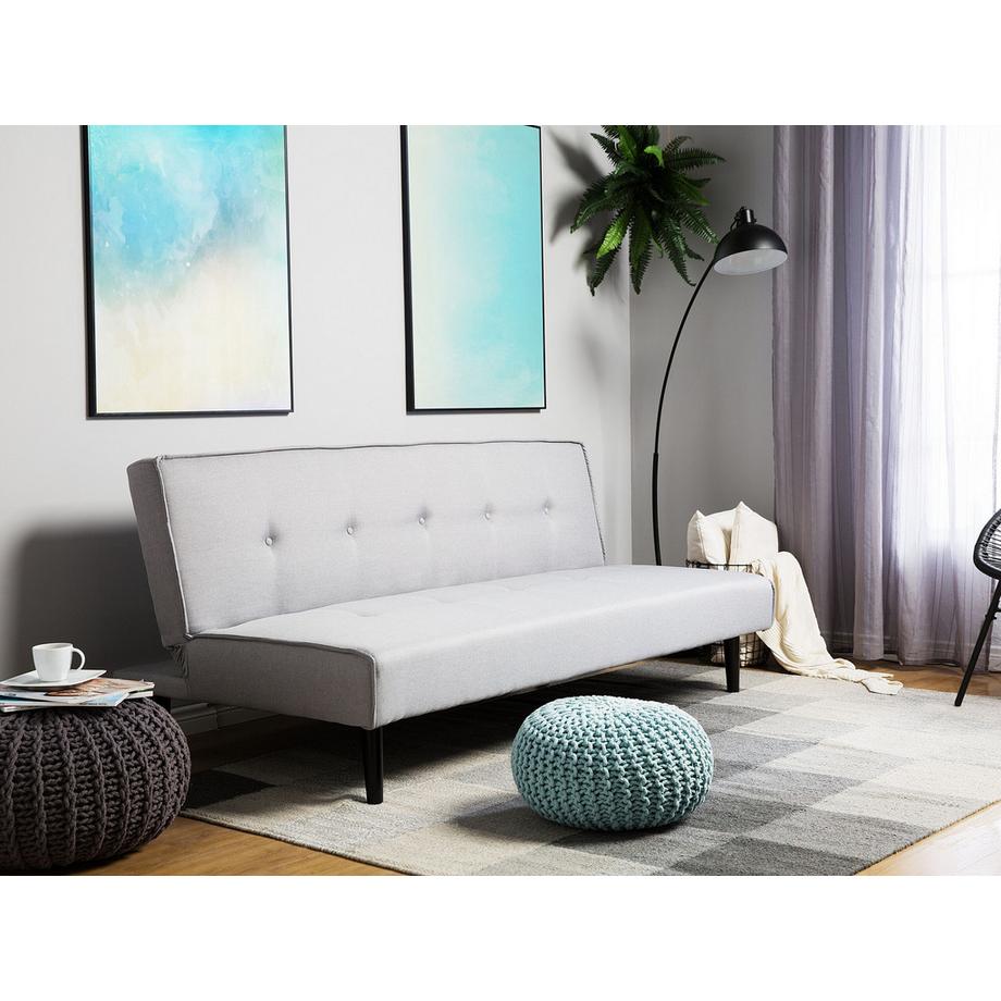 Beliani Canapé-lit en Tissu Rétro VISBY  