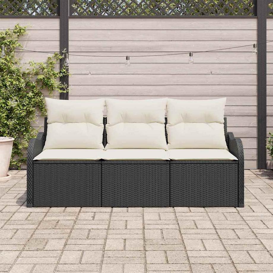 VidaXL Canapé d’extérieur poly rattan  