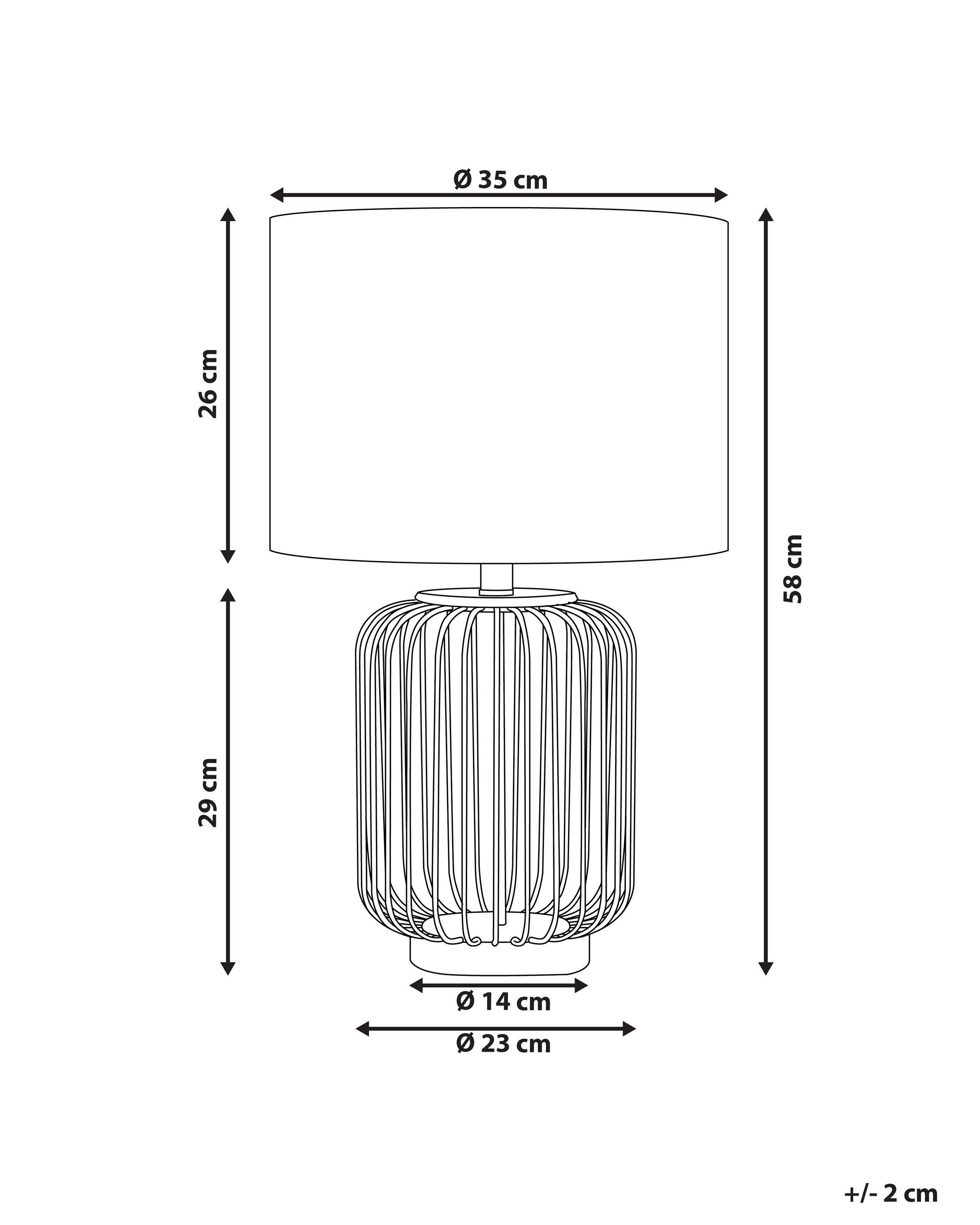 Beliani Lampe à poser en Acier Moderne THOUET  