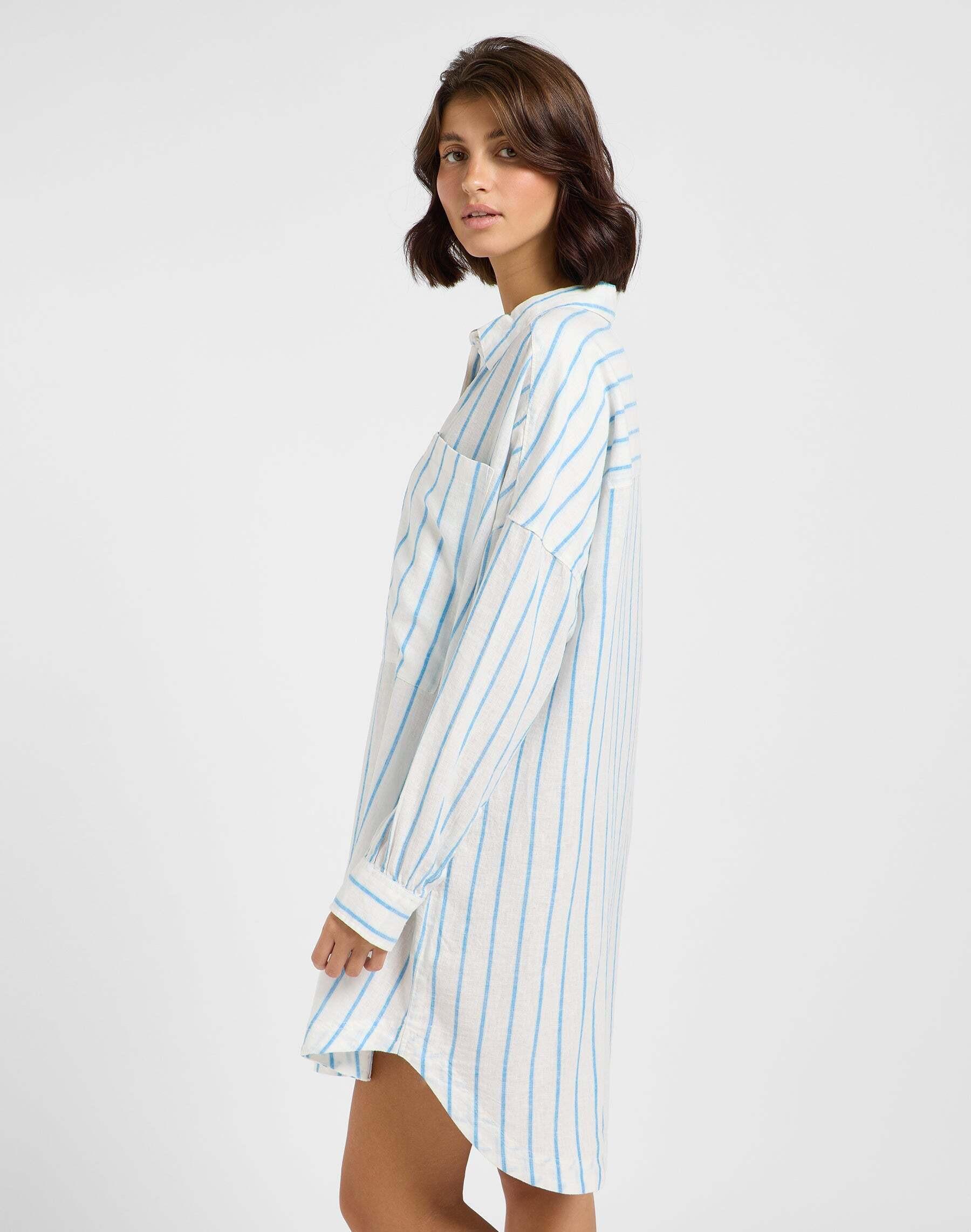 Lee Mini-Robe Chemise Rayée  
