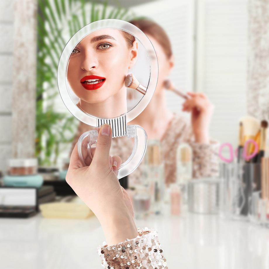 B2X set di 2 specchi con maniglia pieghevole  