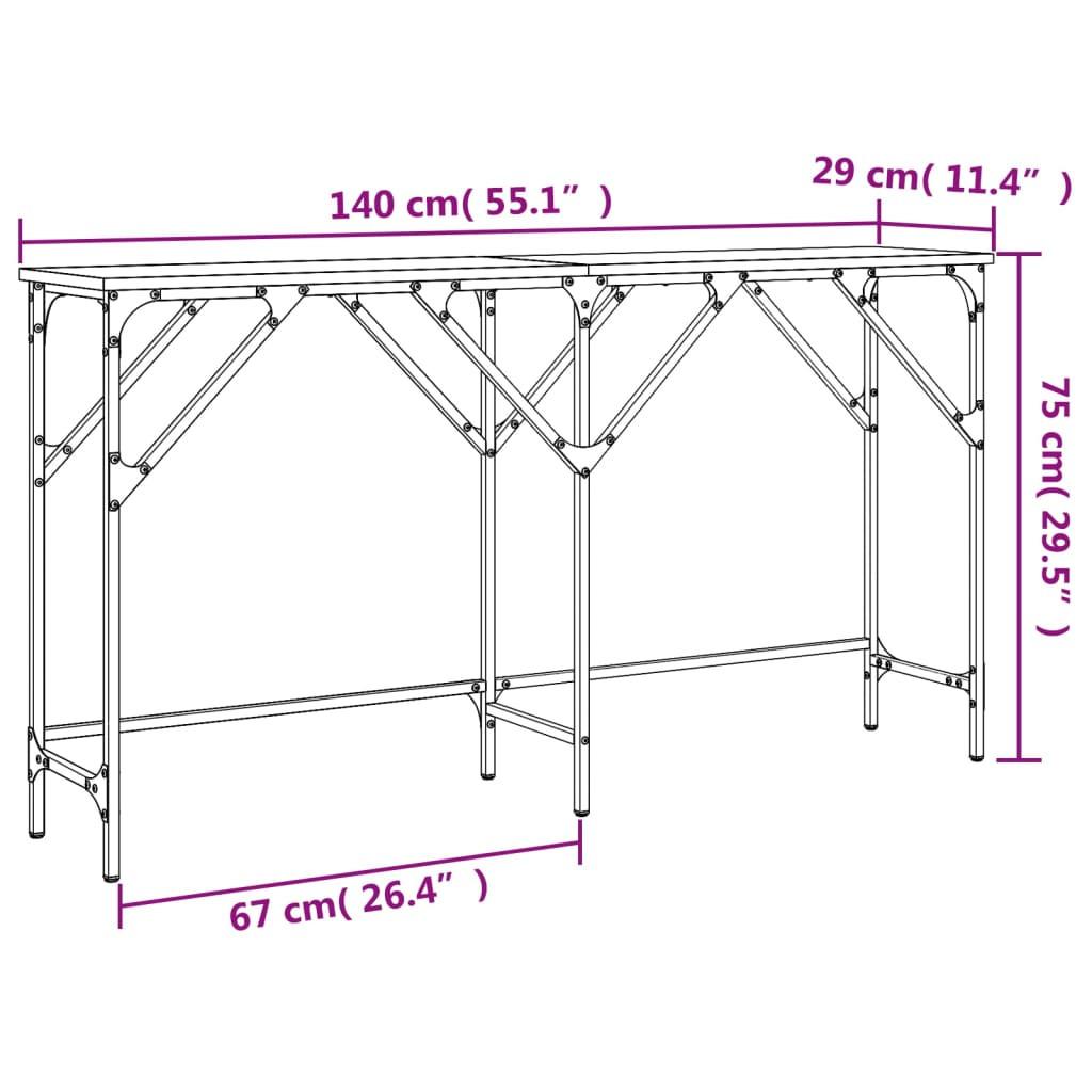 VidaXL Table console bois d'ingénierie  