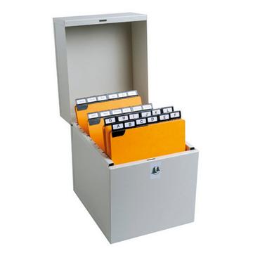 Boîte à fiches Metalib - Classement de 500 fiches verticales - 148x105mm à 150x105mm
