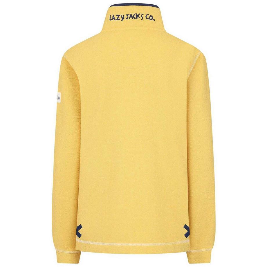 Lazy Jacks Piqué Knopfhals Sweatshirt  