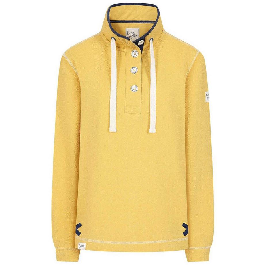 Sweatshirt  ,  Knopfhals, Piqué