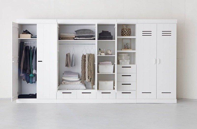 mutoni Kleiderschrank Connect 2-türig basic Kiefer FSC weiss  