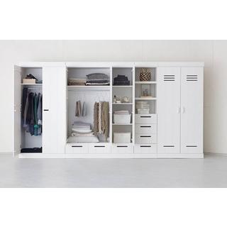 mutoni Kleiderschrank Connect 2-türig basic Kiefer FSC weiss  