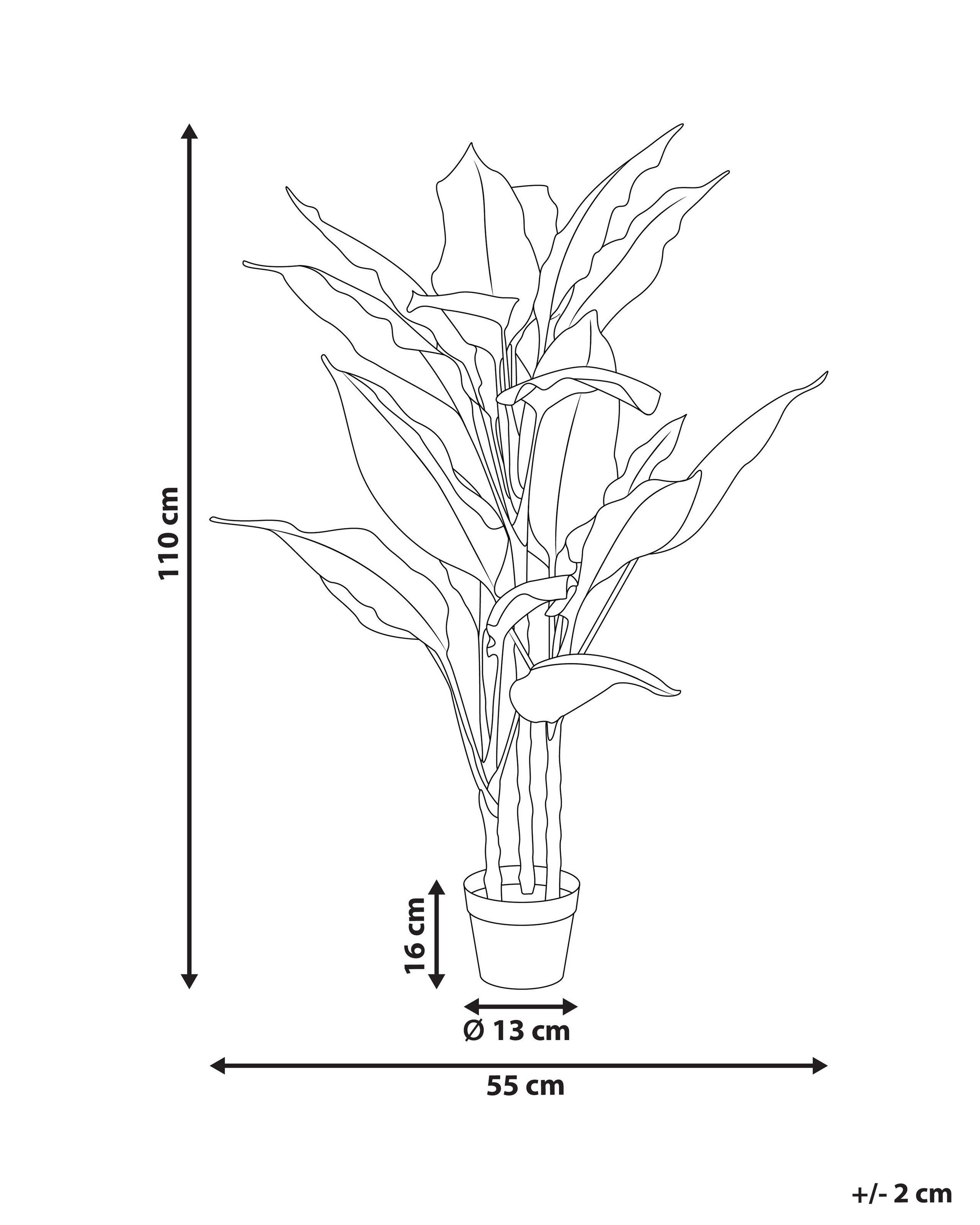 Beliani Plante artificielle en Matière synthétique DIEFFENBACHIA  