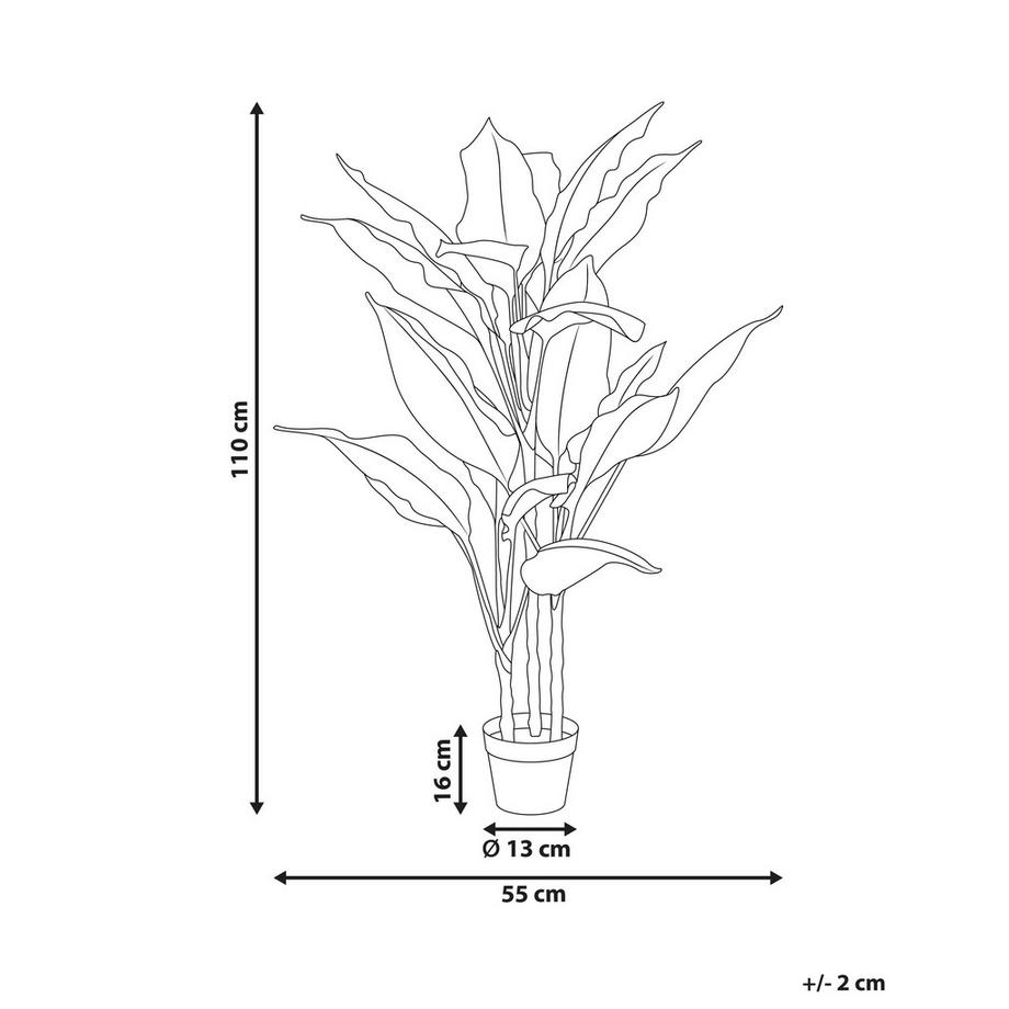 Beliani Plante artificielle en Matière synthétique DIEFFENBACHIA  