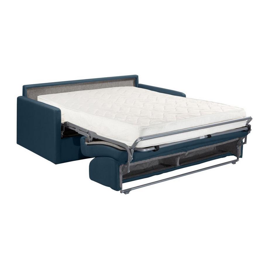 Vente-unique Canapé 2 places conible express en tissu CALIFE foncé Couchage Matelas  