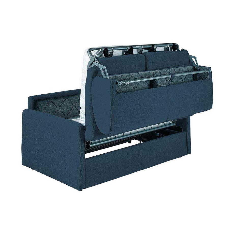 Vente-unique Canapé 2 places conible express en tissu CALIFE foncé Couchage Matelas  