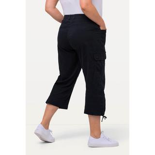 Ulla Popken  Pantaloni cargo a 7/8 con cintura comoda 