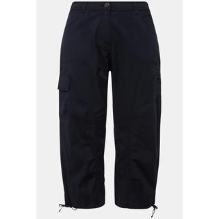 Ulla Popken  Pantaloni cargo a 7/8 con cintura comoda 