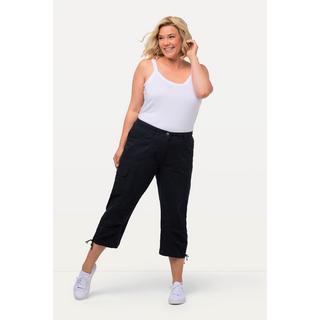 Ulla Popken  Pantaloni cargo a 7/8 con cintura comoda 