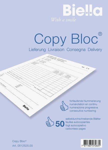 Biella BIELLA Liefers. COPY-BLOC D/F/I/E A5 512525.00 selbstdurchschreib. 50x2 Blatt  