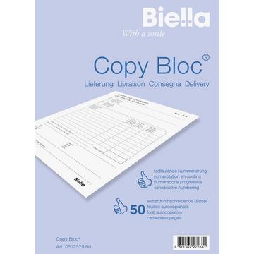 BIELLA Liefers. COPY-BLOC D/F/I/E A5 512525.00 selbstdurchschreib. 50x2 Blatt