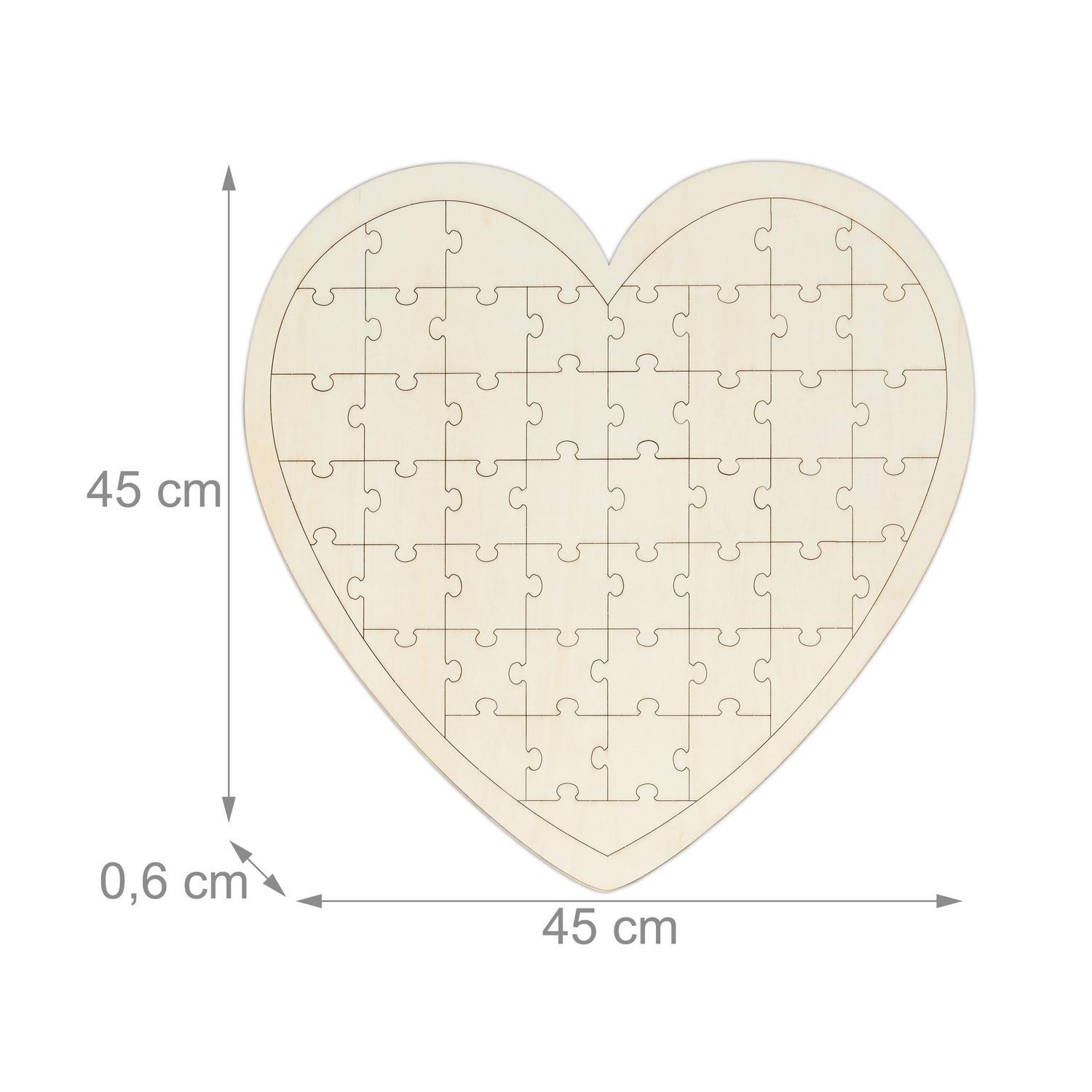 B2X  Hochzeitsgästebuch-Puzzle aus Holz 