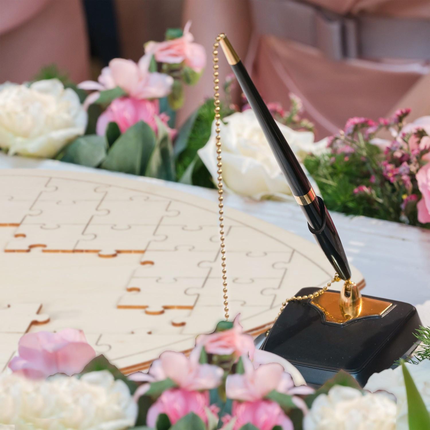 B2X  Hochzeitsgästebuch-Puzzle aus Holz 