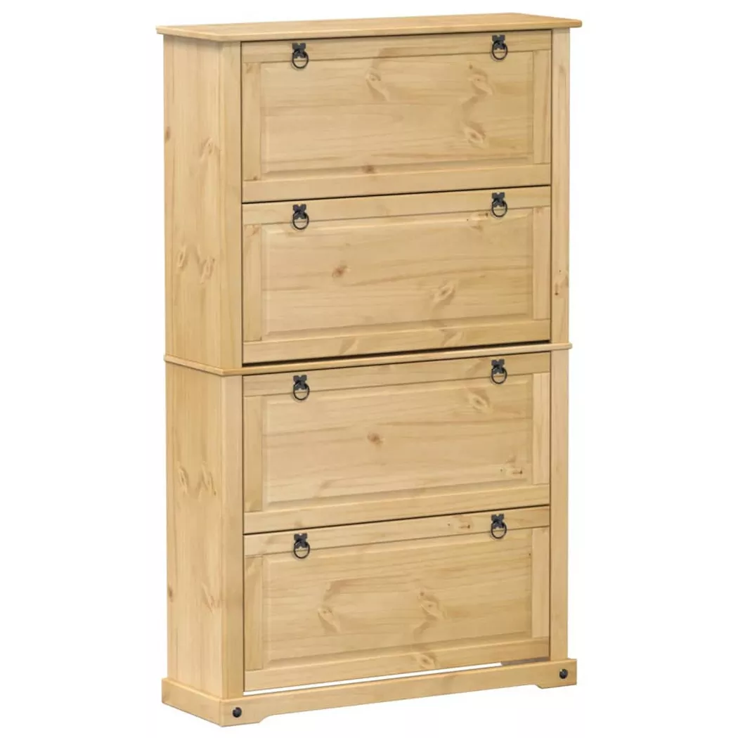 VidaXL - Armoire à chaussures bois de pin, One Size, Marron