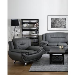 Beliani Fauteuil club en Cuir PU Moderne LEIRA  