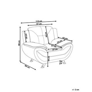 Beliani Clubsessel aus Kunstleder Modern LEIRA  