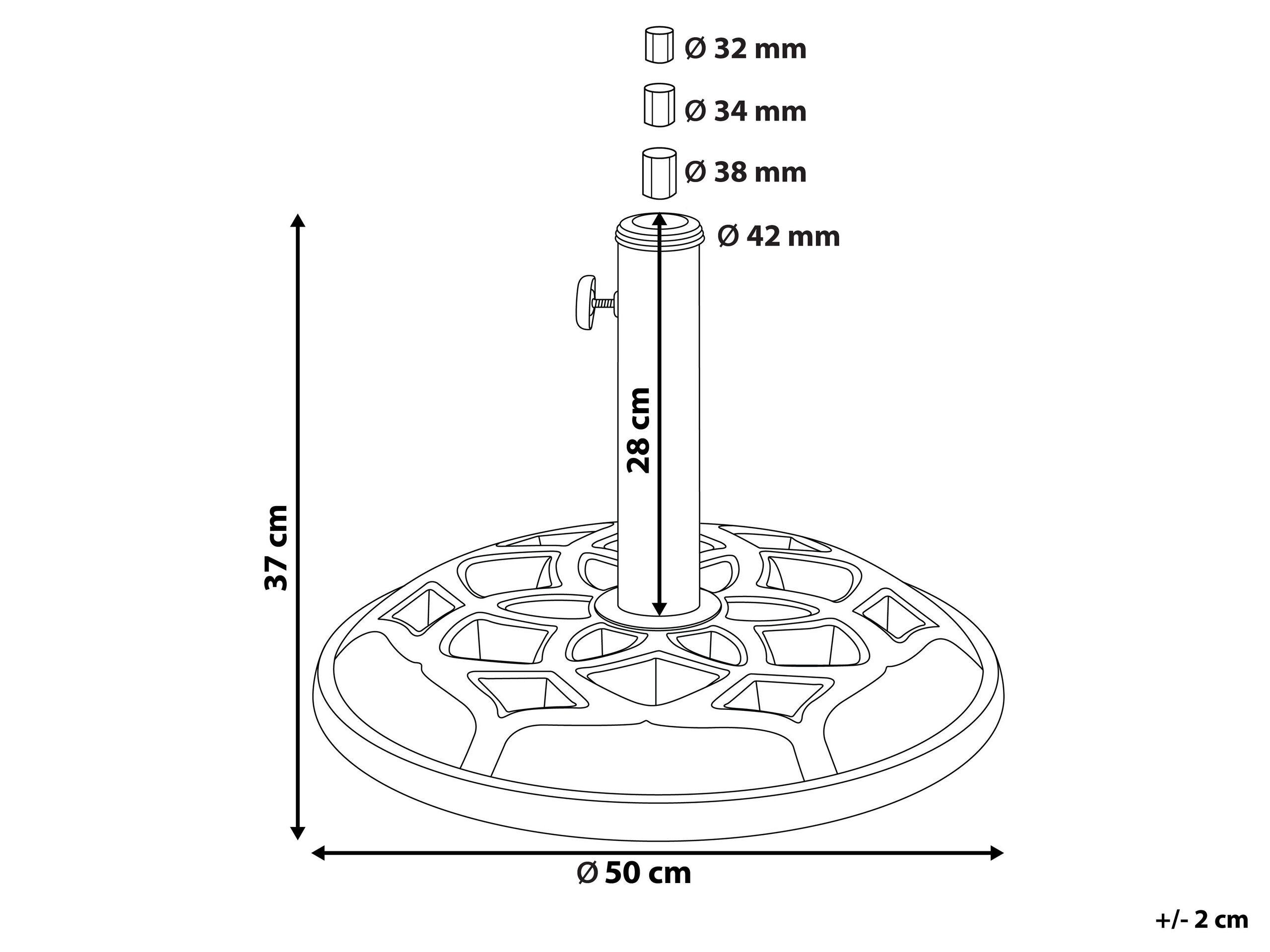 Beliani Sonnenschirmfuss aus Beton CETO  