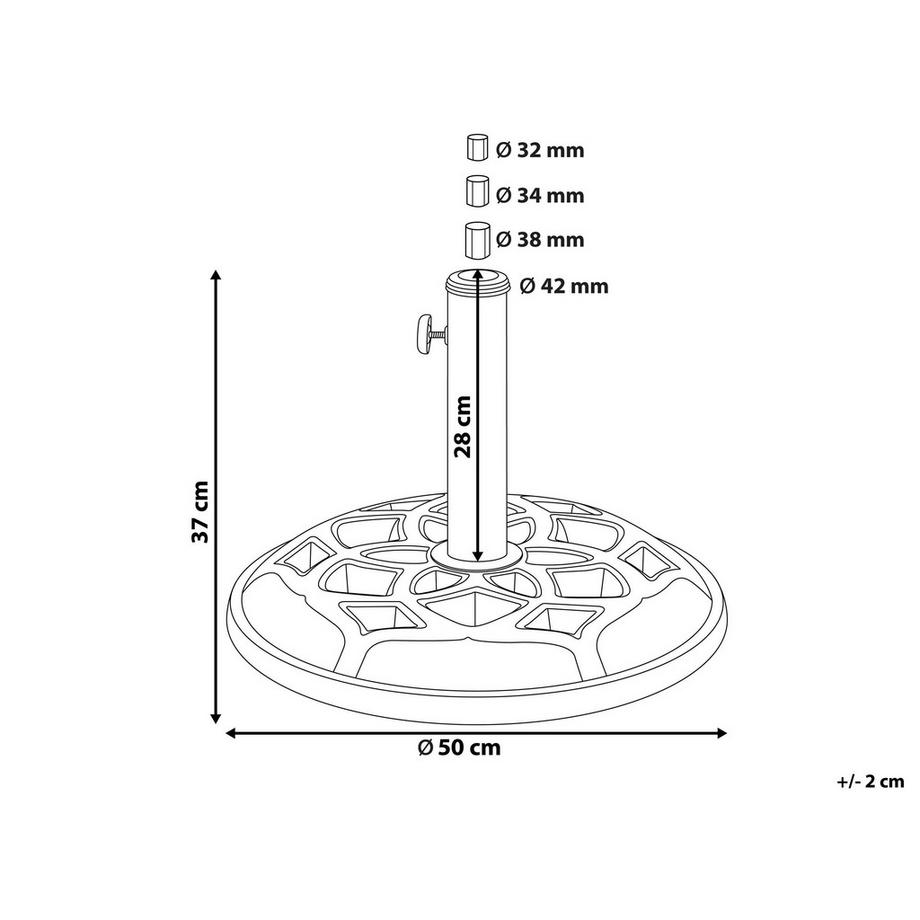 Beliani Socle de parasol en Béton CETO  